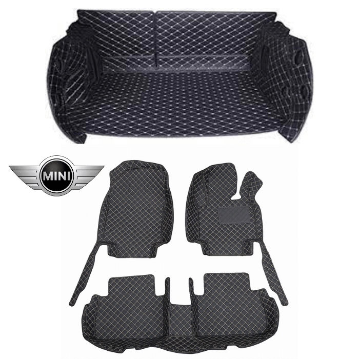 CarLux™ Complete Floor Protection Set: 3D Boot Liner and Car Mats For Your Mini Cooper