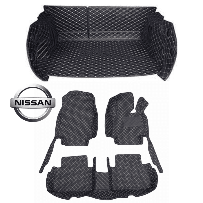 CarLux™ Complete Floor Protection Set: 3D Boot Liner and Car Mats For Your Nissan Y62