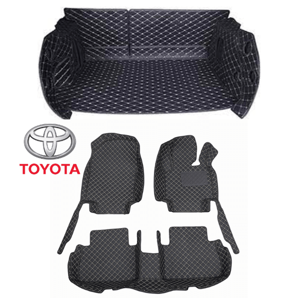 CarLux™ Complete Floor Protection Set: 3D Boot Liner and Car Mats For Your Toyota