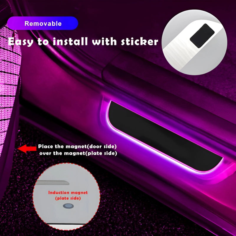  4Pcs Car Door Pedal Light - Easy Magnetic