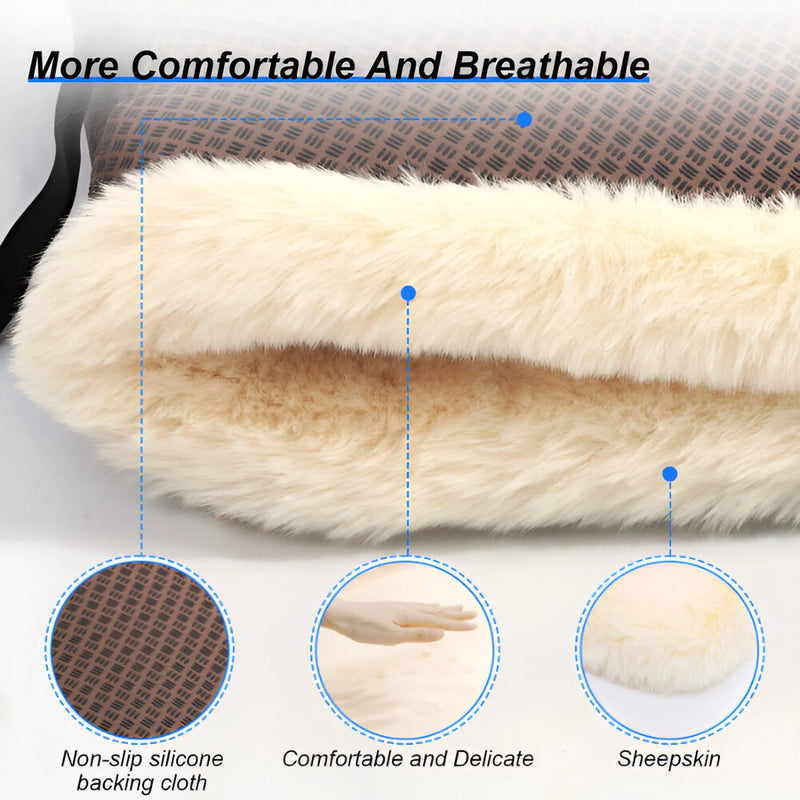 Deluxe Winter Sheepskin Car Seat Covers for Nissan